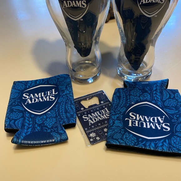 SAM ADAMS GIFT SET NEW GLASSES KOOZIES AND CREDIT CARD BOTTLE OPENER - Picture 5 of 7